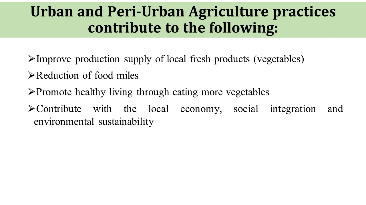 Urban Agriculture High Value Crops Development Program Department Of Agriculture